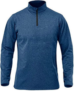 Vêtements de sport personnalisés avec logo, haut de compression pour femmes, sweat-shirt à demi-zip, t-shirt de compression à manches longues pour hommes, vêtements de fitness - Product Image 5