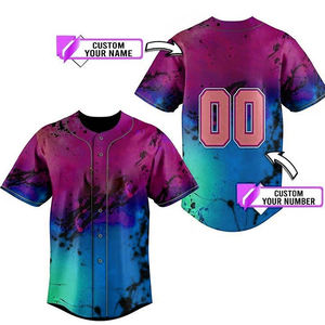 Jersey de béisbol de poliéster personalizado al por mayor de alta calidad, Jersey de softbol de talla grande con bordado de malla Vintage para jóvenes para hombres - Product Image 1