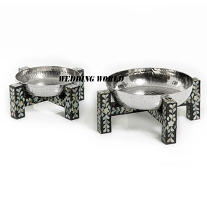 Ensemble de trois bol à chocolat plaqué or bol à chocolat fait main de haute qualité dernière collection bol à chocolat en métal de luxe - Product Image 3