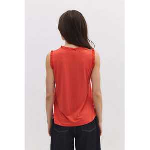 Blusa Casual Fluida para Mujer, con Logotipo Bordado, Tela de Chifón, Estilo Corto con Volantes, Estilo de Oficina, Tallas XL, Otoño Primavera - Product Image 5