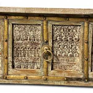 Hand Carved <b>Console</b> <b>Table</b> Solid Oak Wood Handmade <b>Rustic</b> Modern Luxury for Entry Villa Living Room Bedroom Hotel Use Mirrored - Product Image 4