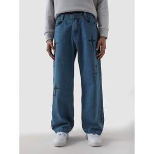 Veste en denim bleu Cross Star 100% coton avec décoration brodée - Product Image 3