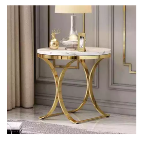 Table d'appoint/table basse en acier inoxydable au design moderne pour le salon, couleur et forme personnalisables, écologique, qualité supérieure - Product Image 6