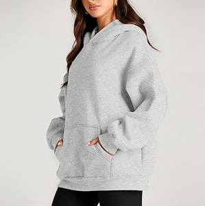 Tela transpirable de algodón y producto personalizado, ropa de calle informal, figuras de hombro caído, sudaderas con capucha ecológicas transpirables de punto - Product Image 6