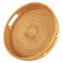 Bandeja de servicio tejida de mimbre hecha a mano Bandeja de servicio de fruta de agua trenzada Bandeja de mimbre tejida Venta caliente de la India - Product Image 6