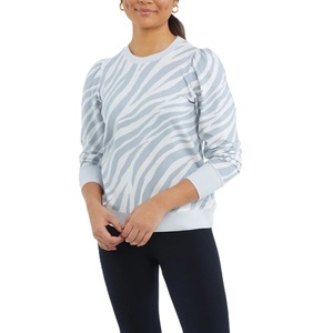 Women's Casual Anti-Shrink Printed Crewneck Pullover <b>Top</b> Long Sleeve Sweatshirt Breathable Terry Cotton 100% Cotton <b>Winter</b> - Product Image 3