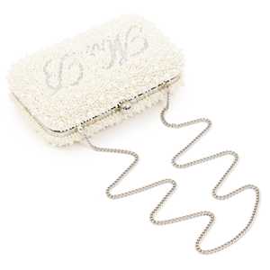 Top Selling <b>Beaded</b> Floral Pattern Bride Clutches with Custom Satin Lining <b>Magnetic</b> Closure Shoulder Strap Fashion Evening Party - Product Image 3