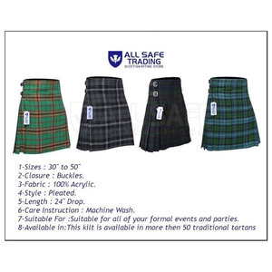 Exclusif Hommes Hybride Utilitaire Kilt Moderne Meilleur Design Coton Tartan Tissu Taille Réglable Confortable Ajustement Parfait Festivals - Product Image 5