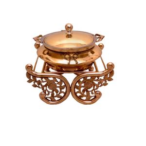 Top Quality Luxury Party Unique Design Rounded Bottom <b>Buffet</b> Brass Metal <b>Food</b> <b>Warmer</b> <b>Buffet</b> <b>Food</b> Display Chafing Dish - Product Image 3