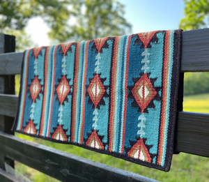 Western Show Horse Saddle Blanket Diseño de Nueva Zelanda Manta de sillín de lana hecha a mano Top Wool Saddle Pad Size - Product Image 5