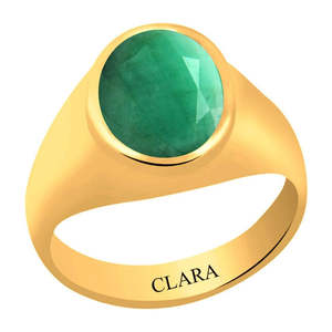 NOVAMART Fine Certified Natural <b>Emerald</b> Panna Gemstone <b>Rings</b> Oval Cut Diamond Bezel Setting Unisex for Everyday Wear Buy Now! Wh - Product Image 1