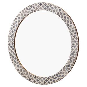 Top Quality Bone Inlay <b>Floral</b> Design Handmade Decorative Home Decor Rounded Shape Wall Decoration Mirror Frame - Product Image 6