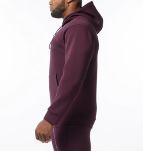 Logo personnalisé vestes à capuche en molleton de marque personnalisée saison d'hiver bouton fermeture hoodies varsity style avec logo personnalisé - Product Image 2