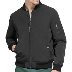 Meilleure vente 2025 blouson aviateur au design personnalisé automne hiver hommes blouson d'aviateur à fermeture éclair décontracté pour hommes avec logo personnalisé - Product Image 6