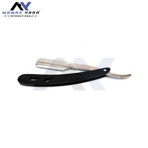 Rasoirs de barbier noirs et argentés, rasoirs droits pour barbe, outil de coupe aiguisé pour des rasages impeccables, système de verrouillage pivotant, personnalisation de la marque - Product Image 3