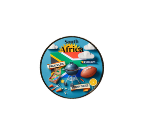 Insignia de la Bandera de Sudáfrica, Braaivleis Rugby Sunnyskies, Diseño Deportivo de Moda, Recuerdo de Acero Inoxidable Plateado - Product Image 1