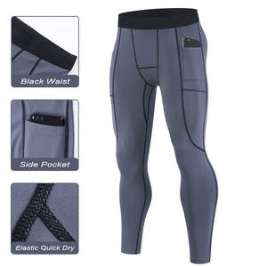 Mallas deportivas personalizadas de cintura alta, mallas para hombre, ropa de gimnasio, mallas de compresión de entrenamiento de secado rápido, mallas atléticas para gimnasio para hombre - Product Image 5