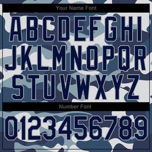 Camiseta de béisbol personalizada Camo Navy-Gray Authentic Salute To Service - Product Image 5