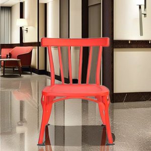 Chaise Windsor en plastique rouge moderne pour enfants, siège d'événement à dossier croisé durable pour les fêtes d'enfants, les appartements - Product Image 3