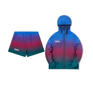 ชุดแจ็กเก็ตกันลมระบายอากาศและกางเกงขาสั้นสำหรับฤดูหนาวสไตล์สีพื้นผลิตตามสั่ง - Product Image 6