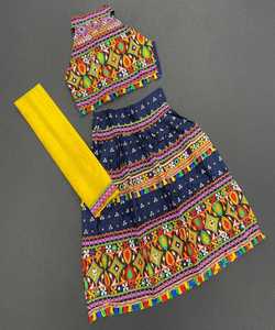 Navratri คอลเลคชั่นพิเศษ Lahenga Choli ตลาดราคาต่ำสุดสุราษฏร์เสื้อผ้าชาติพันธุ์คุชราต - Product Image 2