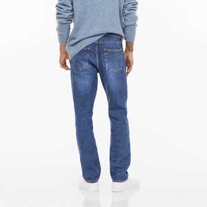 Jeans pour hommes de haute qualité en gros Coupe ajustée Coton Droit Casual Déchiré Délavé Respirant Vintage - Product Image 4