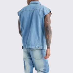 Veste bouffante en laine délavée pour hommes gilet respirant léger rembourré manches bouffantes vêtements d'extérieur chauds manteau bouffant d'hiver garçons - Product Image 6