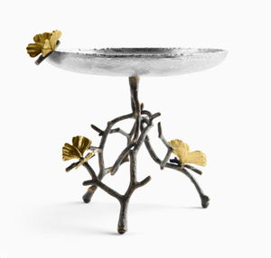 Bandejas decorativas florales de acero inoxidable y latón más vendidas y tazones para pasteles para mostradores y mesas en el centro de mesa del hogar - Product Image 1