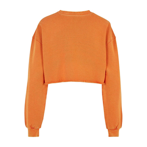 Sweat-shirt à capuche court de luxe pour femme, personnalisable sur le devant, idéal pour l'entraînement et le quotidien, coupe ajustée, 100 % coton - Product Image 2