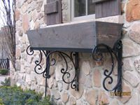 Nouveau Style Fer Naturals-Balcon Rampe Planteur Stand Pot Stand Extérieur Jardinière Rectangulaire Rampe Jardinière Fournitures De Jardin