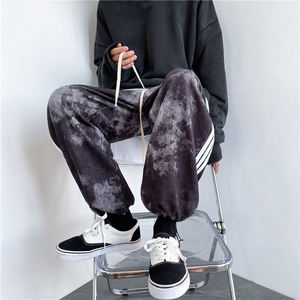 กางเกงวอร์มทรงหลวมสำหรับผู้ชายกางเกงวิ่งแบบลำลองย้อมสีสำหรับเล่นกีฬา - Product Image 2