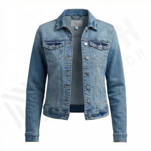 Chaqueta Vaquera de Mezclilla para Mujer de Buena Calidad, Chaqueta Informal de Otoño, Abrigo con Botones, Ropa de Calle Elegante y a la Moda, Prenda de Alta Calidad - Product Image 1