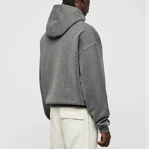 Conjunto de Sudadera con Capucha y Pantalones Deportivos de Invierno con Cierre, Estilo Urbano, Lavado Ácido Vintage, Logotipo Personalizado, Unisex - Product Image 6