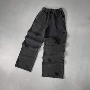 Pantalon de survêtement en détresse de haute qualité léger et confortable pour hommes Design décontracté élégant couleurs personnalisées vente chaude écologique - Product Image 6