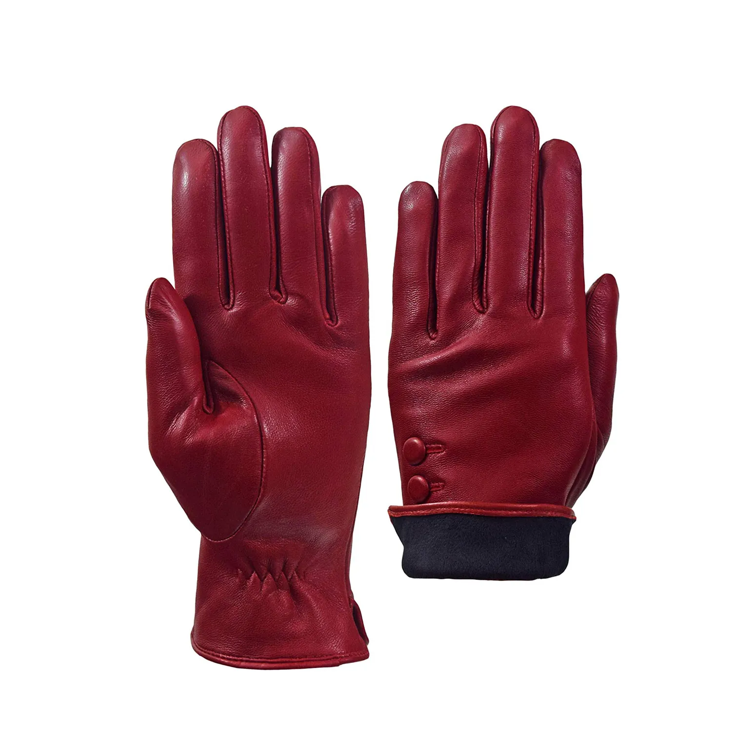 Gants d'hiver d'extérieur en cuir pour écran tactile pour femmes Gants d'habillage en cuir unisexe personnalisés pour hommes