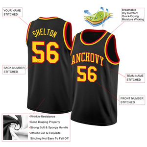 Customized 100% Polyester Mesh Sublimation Quick Dry Printed Sportswear Basketball Jersey For Men's - Product Image 3