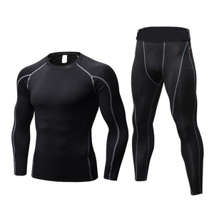 Venta caliente de talla grande para hombres Fitness Gym Workout Set personalizado ligero traje de compresión cintura elástica cómodo Yoga Características - Product Image 1