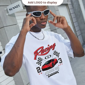 Fabricant de vêtements, impression personnalisée, broderie, t-shirts oversize en coton 100% 260 g/m² pour hommes - Product Image 3