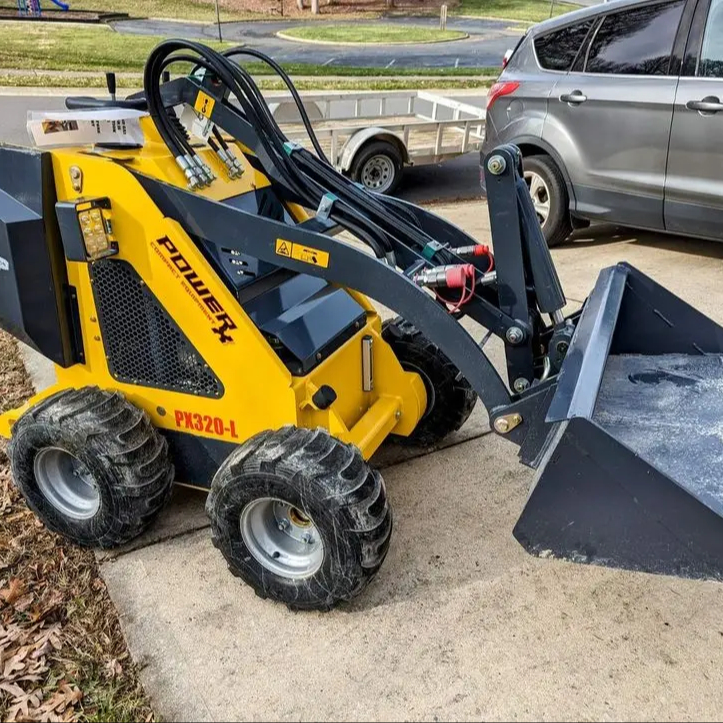 Dijual ujung depan Steer selip kecil dengan Bucket Mini Steer wheel Loader