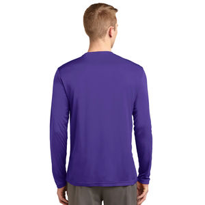 100% algodón en blanco liso gráfico Unisex camiseta personalizada hombres manga larga Camiseta Fitness Running Wear fabricante al por mayor - Product Image 2