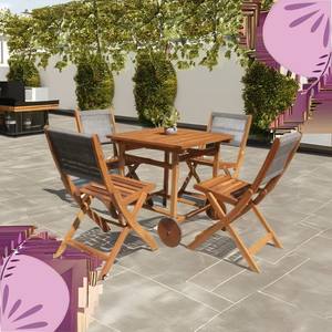 Vente en gros table et chaises de jardin pliantes portables Tissage en corde de bois pour pique-niques événements Cafés Restaurants Hôtels - Product Image 1