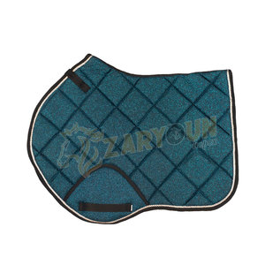 Coussinets de selle polyvalents de base de haute qualité paillettes noires avec doublure en tissu de conception personnalisée rembourrage en coton - Product Image 2