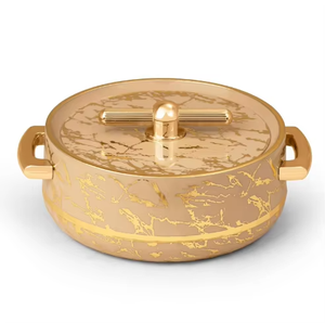 Le plat à fondue en céramique arabe moderne est un symbole de l'hospitalité et de la générosité pour la valeur essentielle de la restauration collective dans la culture arabe. - Product Image 1