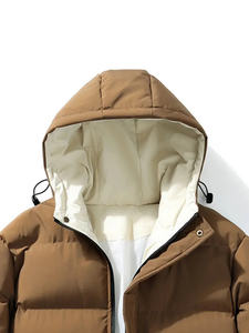 Chaqueta acolchada de burbujas de invierno de alta calidad para hombre, superventas, de cuero ligero regular con decoración de piel, calidez para exteriores - Product Image 4