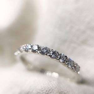 2mm corte redondo blanco CZ Full Eternity Wedding Band en plata Classic Stackable Promise Jewelry - Product Image 1