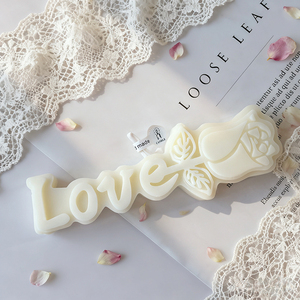 เทียนหอมโรแมนติกวันวาเลนไทน์ดอกไม้ของขวัญตกแต่งบ้านทำด้วยมือเหยือกแก้วขี้ผึ้งถั่วเหลืองเป็นมิตรกับสิ่งแวดล้อมคริสต์มาสคู่รักเทศกาลรอมฎอน - Product Image 2