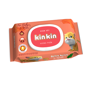 Vente en gros de lingettes nettoyantes non tissées naturelles Kinkin 80 pièces pour bébés 100% lingettes humides avec service OEM/ODM - Product Image 3