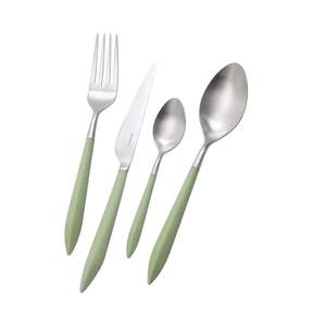 Ensemble de couverts en acier inoxydable de haute qualité, manche vert, ensemble de couverts de luxe pour la restauration hôtelière - Product Image 1