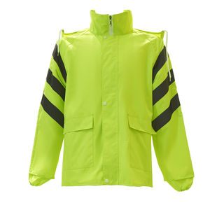 Factory Direct Fluorescent Green Winter High Visibility ANSI Class 1 Waterproof Safety <b>Vest</b> <b>Reflective</b> Strips 100% Polyester - Product Image 1