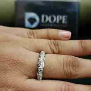 Bague éternelle en argent sterling 925, acier inoxydable, diamant, micro-pavé, coupe, mariage, anniversaire, bijoux fins pour toutes les occasions - Product Image 6